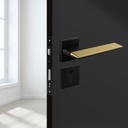 LISBOA TÜRGRIFFE DOOR LOCK BLACK/MATTE BRASS TUR.MAN.1800NLM