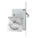 SQUARE POCKET DOOR LOCK - STAINLESS STEEL - MOD. CMY081