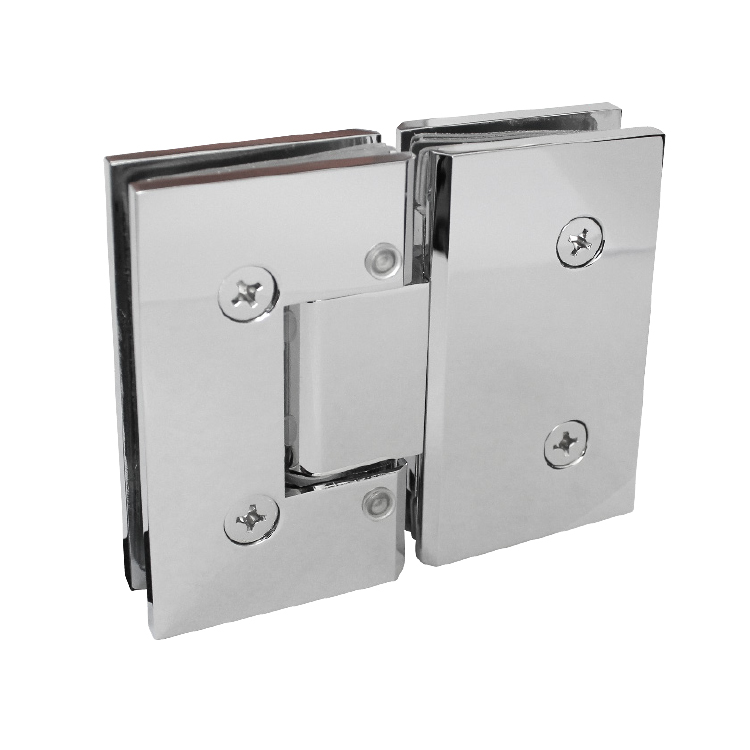 180° GLASS-TO-GLASS HINGE ADJUSTABLE - SOLID BRASS - MOD. VTR-133AD