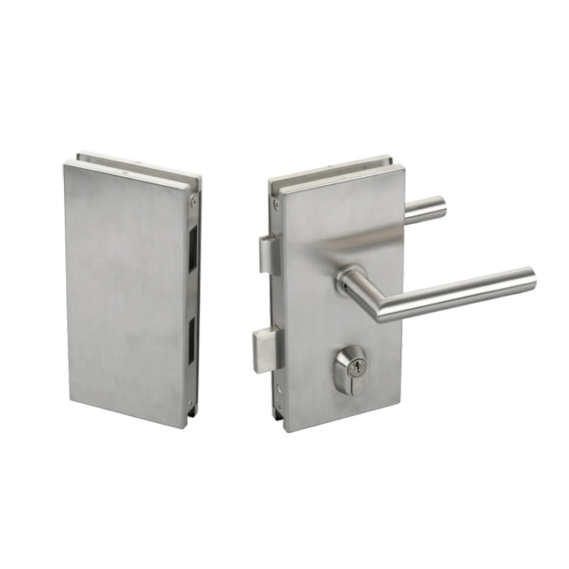 SQUARE CENTER LOCK AND KEEPER - RIGHT OR LEFT - STAINLESS STEEL MOD. JC005SS