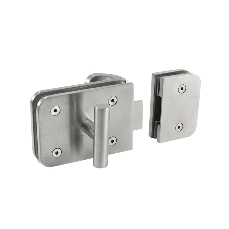 RECTANGULAR PATCH DOOR LOCK - 304 STAINLESS STEEL MOD. JK17502