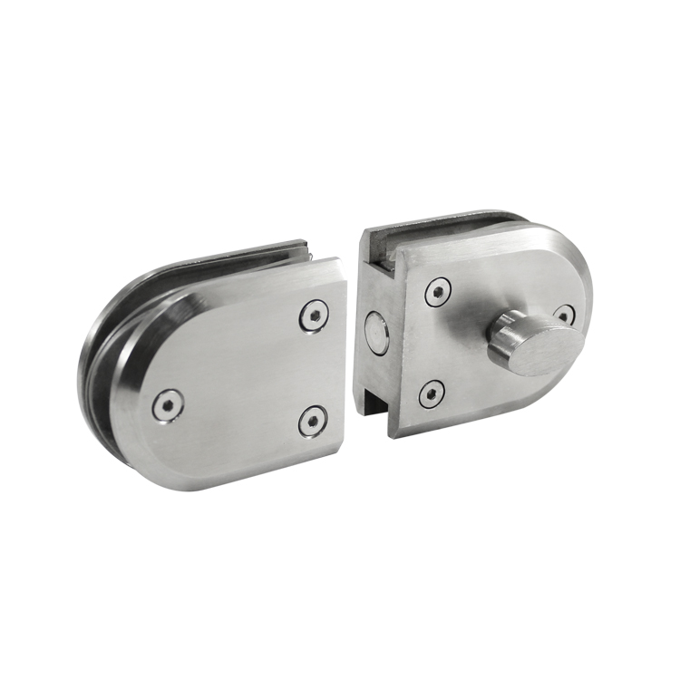 ROUND PATCH DOOR LOCK - 304 STAINLESS STEEL MOD.JC032