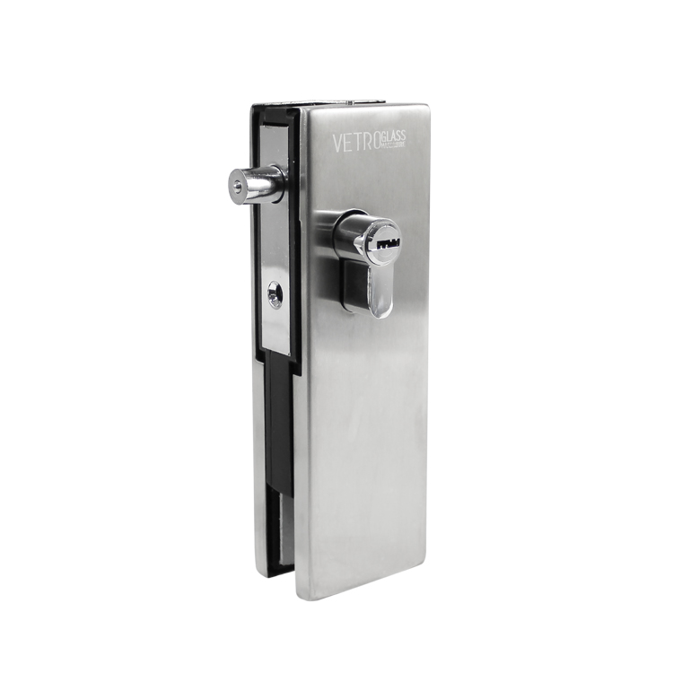 EUROPEAN PATCH DOOR LOCK WITH PIN - 304 STAINLESS STEEL MOD. PF-2008