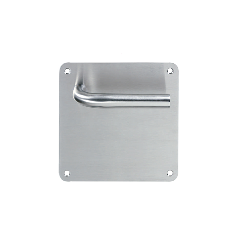 LEVER HANDLE WITH SQUARE PLATE - STAINLESS STEEL MOD.816-19