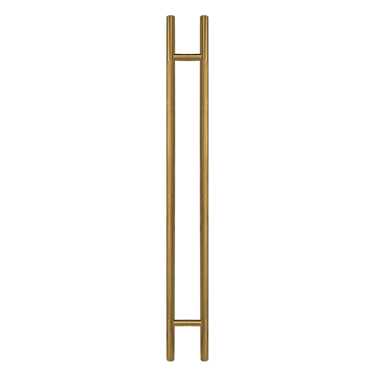 50&quot; KNURLED LADDER PULL HANDLE - BACK-TO-BACK - SATIN BRASS FINISH - 304 STAINLESS STEEL - MOD. L22