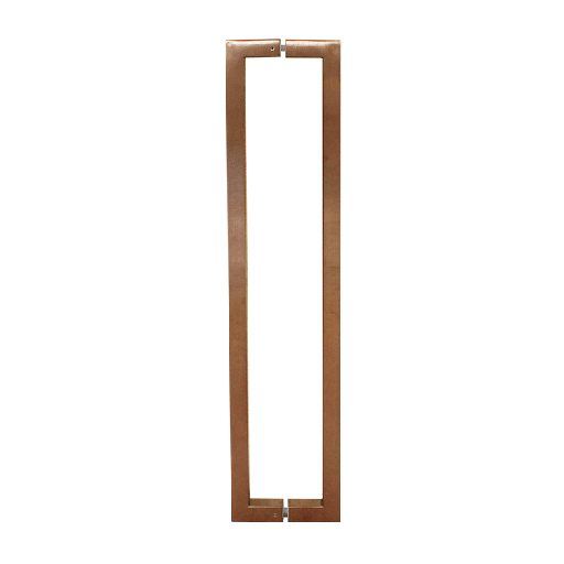 [CHCP027-800CSS] 1-1/4&quot; × 1-1/4&quot; SQUARE PULL HANDLE BACK-TO-BACK - COPPER FINISH - 304 STAINLESS STEEL - MOD. CHCP027