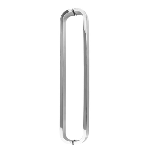 [CHCP030-800PSS] 1-5/8&quot; × 3/4&quot; C ROUNDED CORNER PULL HANDLE BACK-TO-BACK - POLISHED FINISH - 304 STAINLESS STEEL - MOD. CHCP030