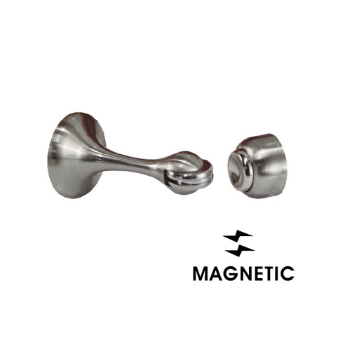 MAGNETIC DOOR STOP - WALL OR FLOOR-MOUNT - 304 STAINLESS STEEL / ZINC ALLOY - MOD. WDS019 