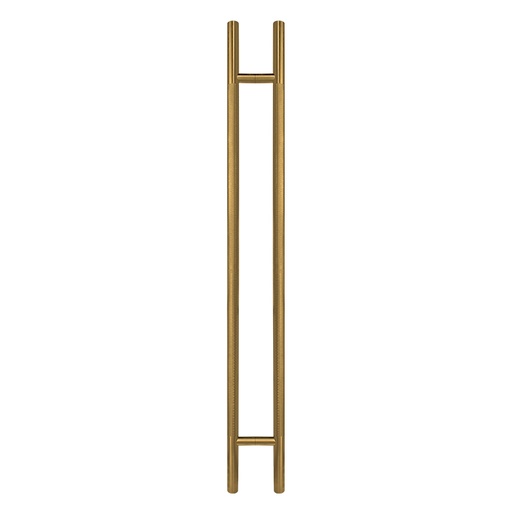 [L2239X50LS-SET] 1-1/4” DIAMETER - KNURLED LADDER PULL HANDLE - BACK-TO-BACK - SATIN BRASS FINISH - 304 STAINLESS STEEL - MOD. L22