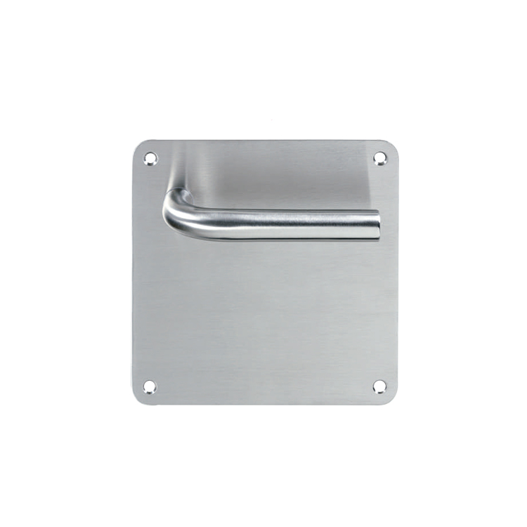 LEVER HANDLE WITH SQUARE PLATE - STAINLESS STEEL MOD.816-19