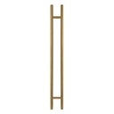 50&quot; KNURLED LADDER PULL HANDLE - BACK-TO-BACK - SATIN BRASS FINISH - 304 STAINLESS STEEL - MOD. L22