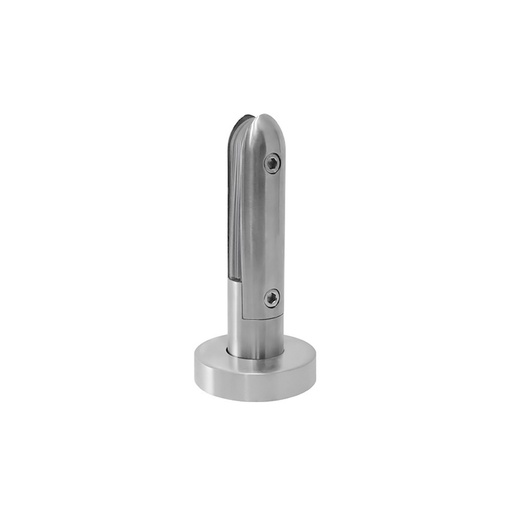 [CY-0203SS] ROUND SURFACE MOUNT FRAMELESS WINDSCREEN CLAMP - 304 STAINLESS STEEL MOD.CY-0203SS