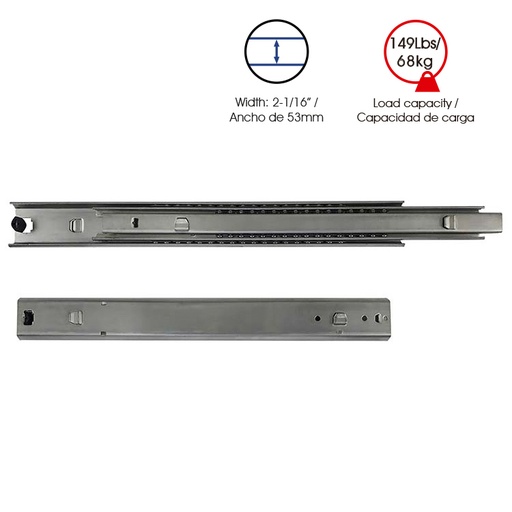5303BZ FULL EXTENSION DRAWER SLIDE FOR METAL FURNITURE