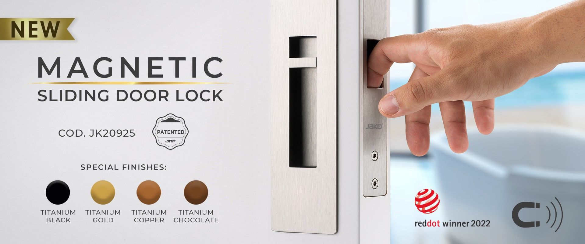 Magnetic Sliding Door Lock JK20925 | Jako Hardware