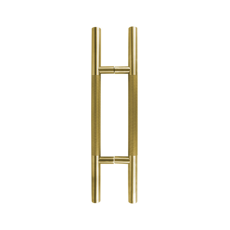 KNUTTED HANDLE 12" x 24" (305 x 610mm) SATIN BRASS SET - MOD. L22