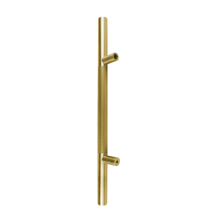 KNUTTED HANDLE 12" x 24" (305 x 610mm) SATIN BRASS SET - MOD. L22