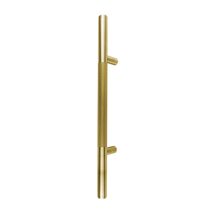 KNUTTED HANDLE 12" x 24" (305 x 610mm) SATIN BRASS SET - MOD. L22