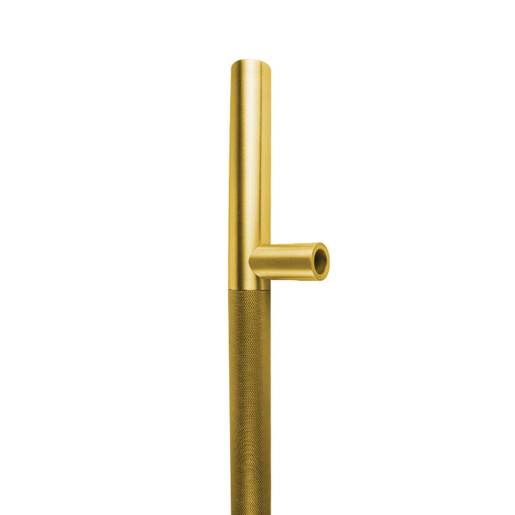 KNUTTED HANDLE 12" x 24" (305 x 610mm) SATIN BRASS SET - MOD. L22