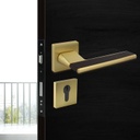 VENECIA TÜRGRIFFE DOOR LOCK MATTE BRASS/BROWN LEATHER TUR.MAN.7426LMC