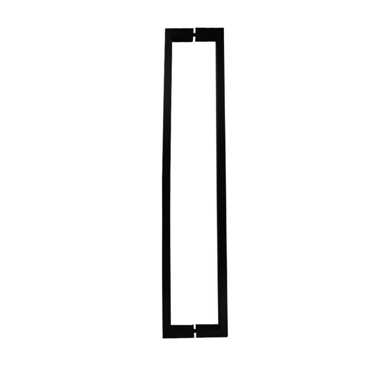 1-5/8&quot; × 3/4&quot; RECTANGULAR PULL HANDLE BACK-TO-BACK - BLACK FINISH - 304 STAINLESS STEEL - MOD. CHCP011