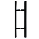 1-1/4” DIAMETER - LADDER PULL HANDLE BACK-TO-BACK - BLACK FINISH - 304 STAINLESS STEEL - MOD. L20
