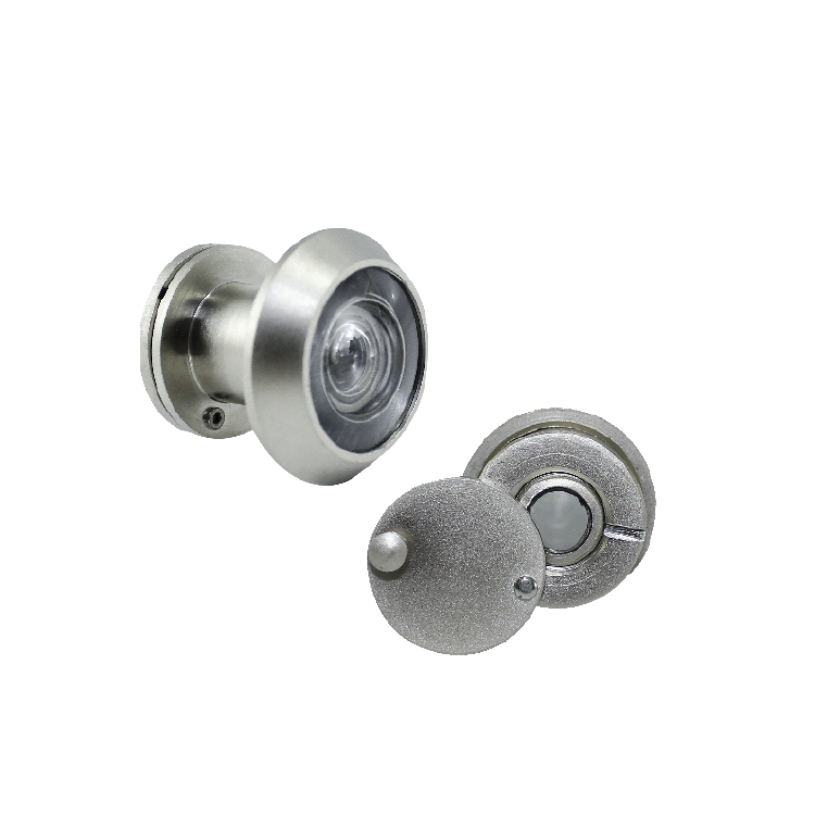 160º DOOR VIEWER WITH PRIVACY COVER - SOLID BRASS - MOD. MJ1