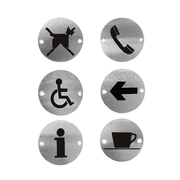 SYM-VARIOUS SIGNS - 304 STAINLESS STEEL MOD. 6752 (DIAMETER 3&quot;)