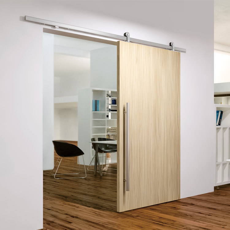 &quot;MODERNO&quot; SERIES WITH SOFT STOP SYSTEM - BARN DOOR HARDWARE KIT - 176 LBS - MOD. CY-W1000