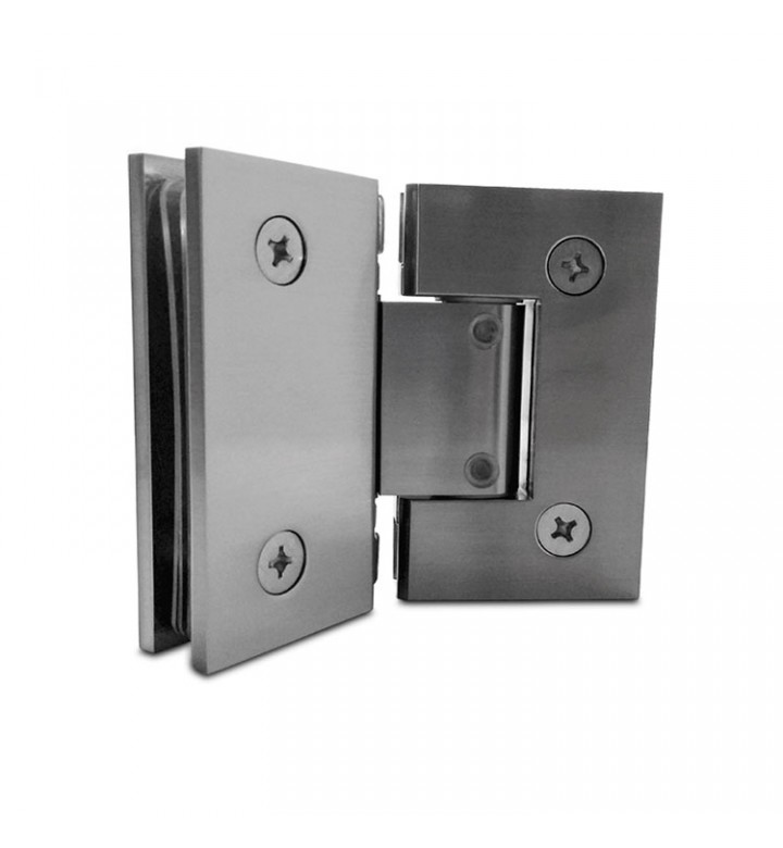 135° GLASS-TO-GLASS HINGE - ADJUSTABLE - SOLID BRASS - MOD. VTR-128A