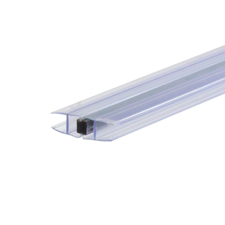 180º MAGNETIC GLASS-TO-GLASS DOOR PROFILE - POLYCARBONATE MOD. PP08