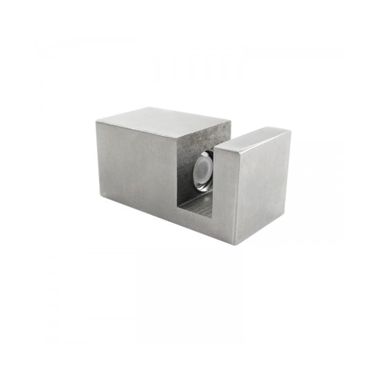 GLASS SUPPORT SQUARE - STAINLESS STEEL MOD.CY-018SS