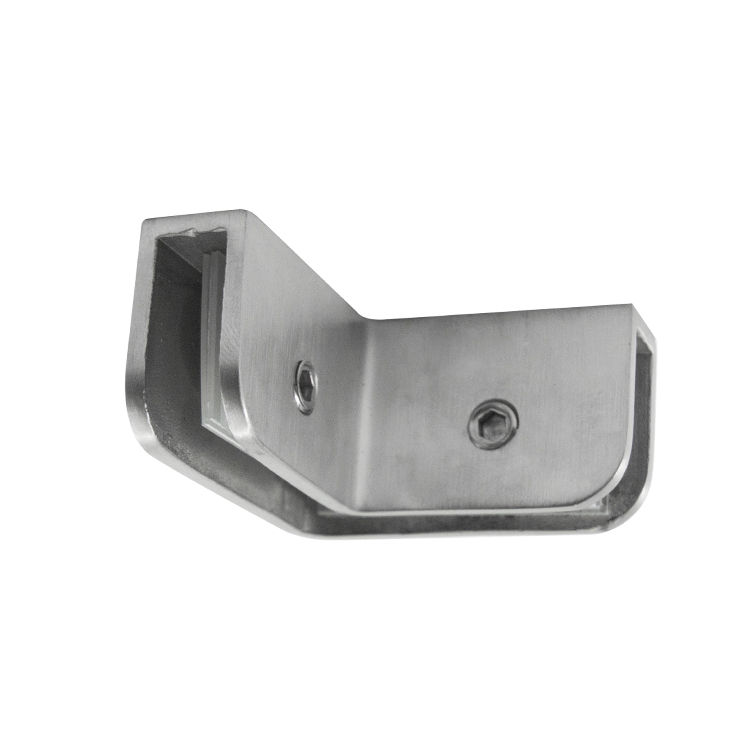 90º NO-DRILL GLASS CLAMP - STAINLESS STEEL MOD.CY-0114SS