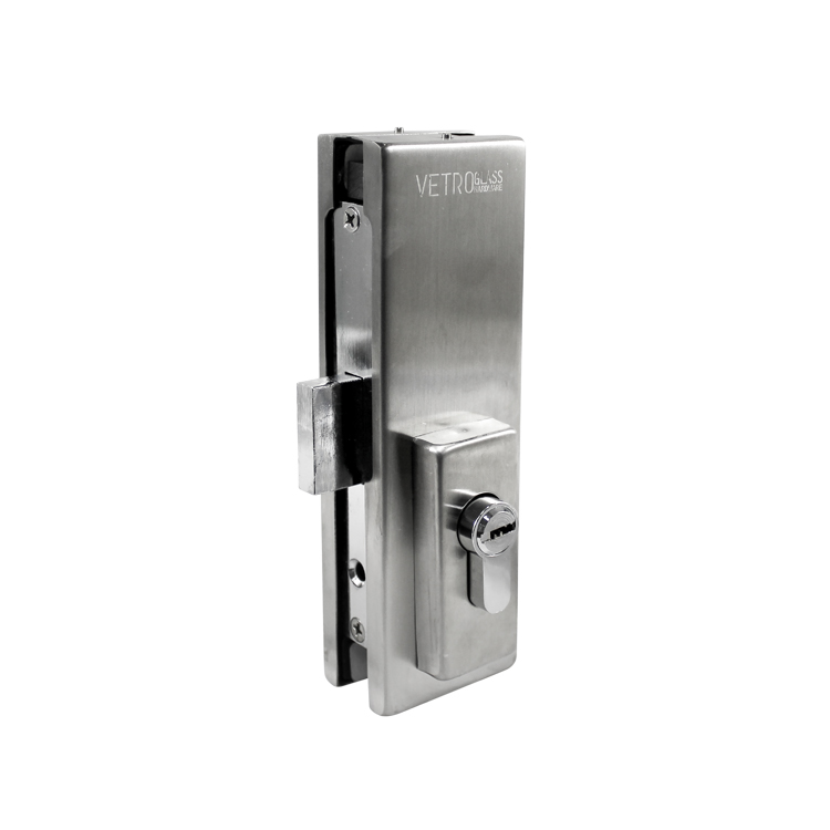 EUROPEAN PATCH DOOR LOCK WITH BOLT - STAINLESS STEEL MOD. PF-1009