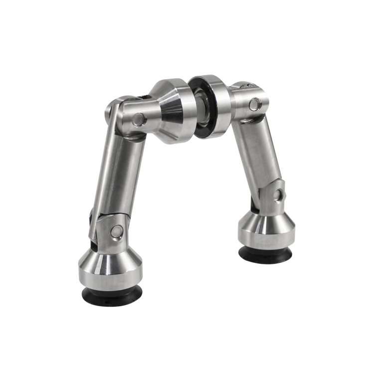 GLASS TO GLASS SWIVEL FITTING CONNECTOR - STAINLESS STEEL MOD.CY-626B
