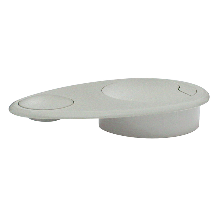 GRAY OVAL CABLE GROMMET MOD.012-03-60