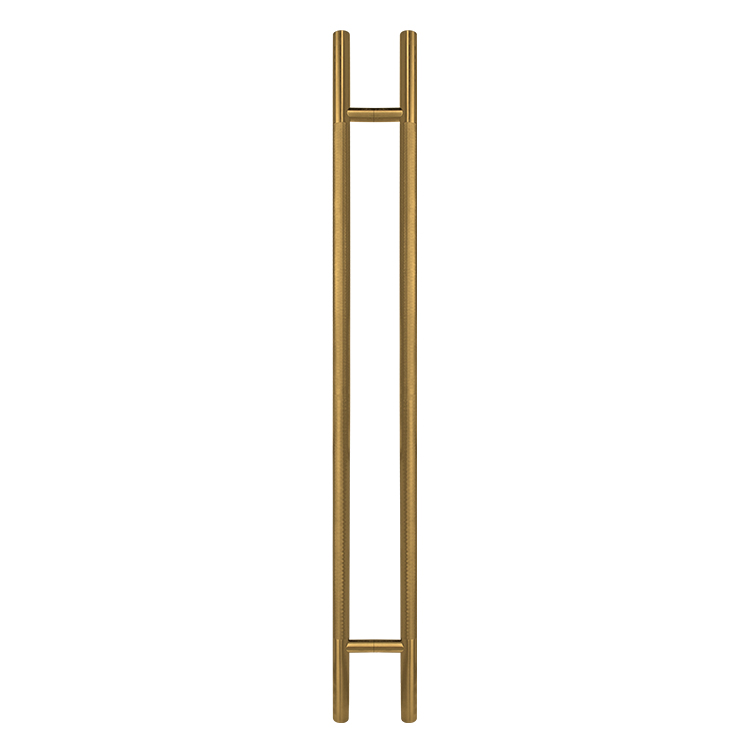 50&quot; KNURLED LADDER PULL HANDLE - BACK-TO-BACK - SATIN BRASS FINISH - 304 STAINLESS STEEL - MOD. L22