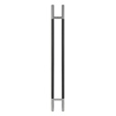 50&quot; KNURLED LADDER PULL HANDLE - BACK-TO-BACK - SATIN/BLACK FINISH - 304 STAINLESS STEEL - MOD. L22