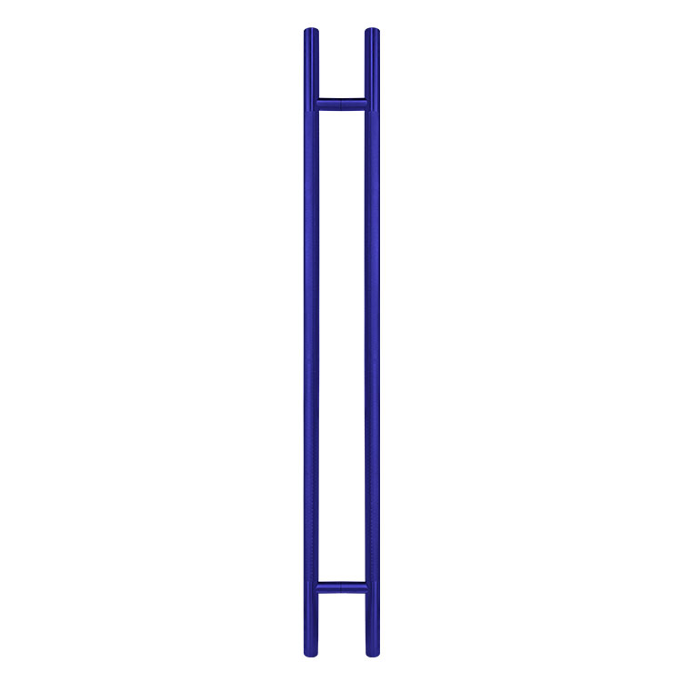 50&quot; KNURLED LADDER PULL HANDLE - BACK-TO-BACK - BLUE FINISH - 304 STAINLESS STEEL - MOD. L22