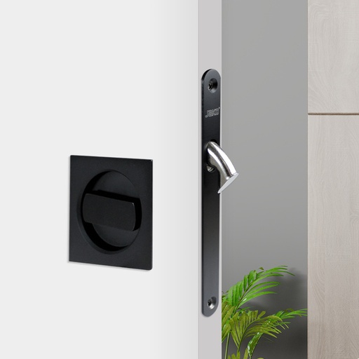 SQUARE POCKET DOOR LOCK - STAINLESS STEEL - MOD. CMY081
