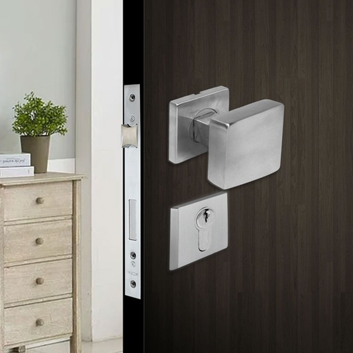 [CMH154] CUBE EURO LEVER SET - SOLID STAINLESS STEEL CMH154