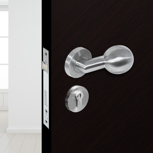 [CMH143] KNOBBY EURO LEVER SET - SOLID STAINLESS STEEL CMH143