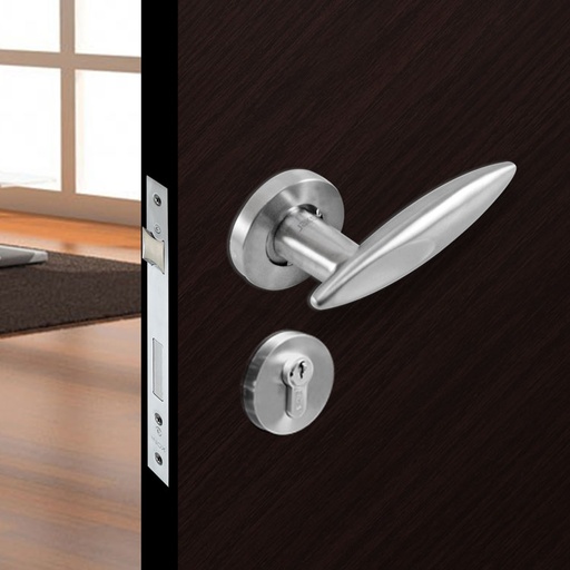 [CMH022] LAUREL EURO LEVER SET - SOLID STAINLESS STEEL CMH022