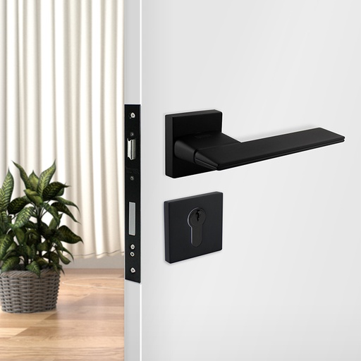 [TUR.MAN.1800N] LISBOA TÜRGRIFFE DOOR LOCK BLACK TUR.MAN.1800N