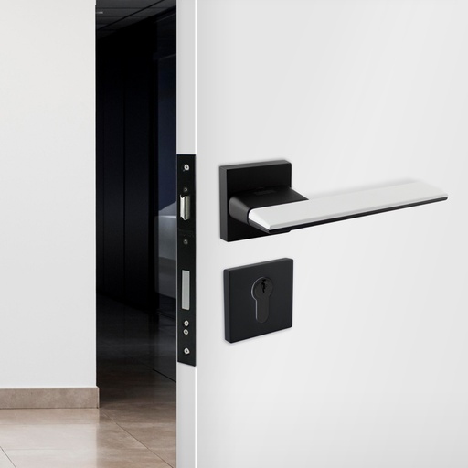 [TUR.MAN.1800NB] LISBOA TÜRGRIFFE DOOR LOCK BLACK/WHITE TUR.MAN.1800NB
