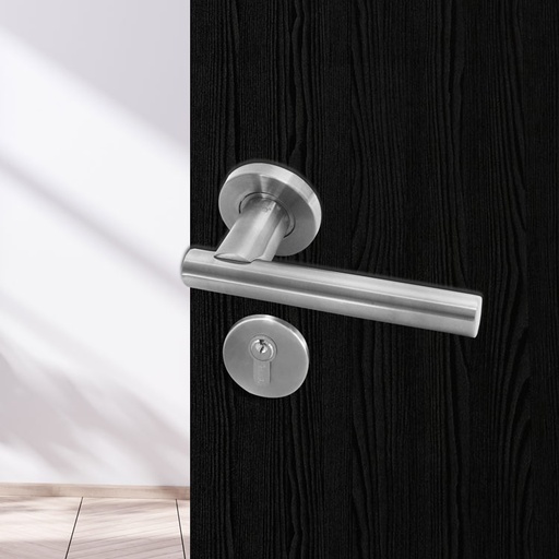 [CMH128] PLUMB EURO LEVER SET - SOLID STAINLESS STEEL CMH128