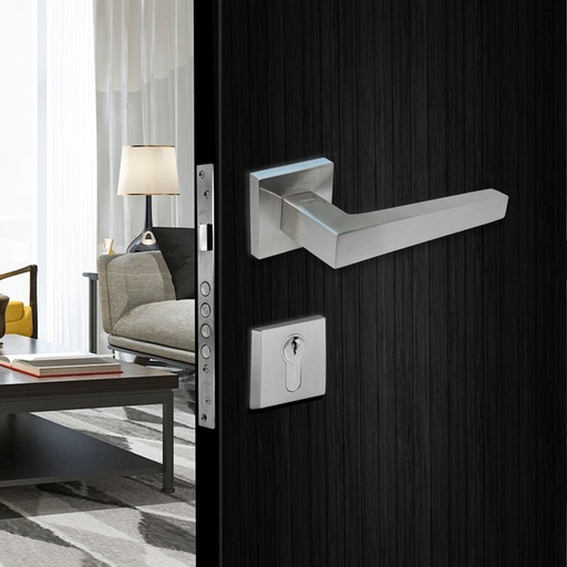 [CMH063] PYRAMID EURO LEVER SET - SOLID STAINLESS STEEL CMH063