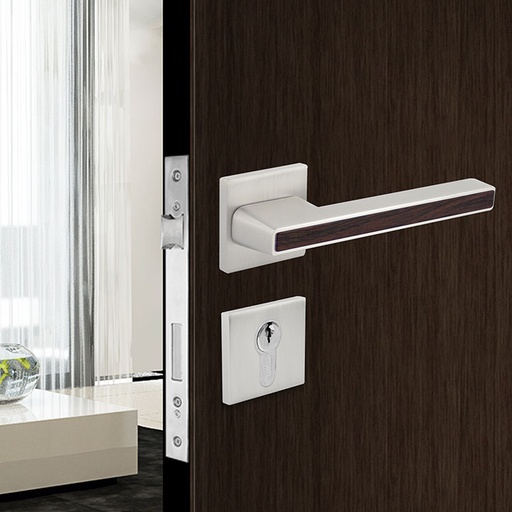[TUR.MAN.1811GM] AMSTERDAM TÜRGRIFFE DOOR LOCK GRAY/WOOD TUR.MAN.1811GM
