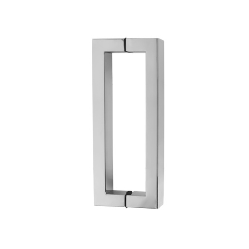 1-1/4” × 1-1/2” RECTANGULAR PULL HANDLE BACK-TO-BACK - POLISHED FINISH - 304 STAINLESS STEEL - MOD. CHCP004