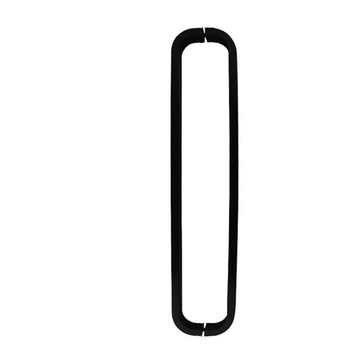 [CHCP030-800NSS] 1-5/8&quot; × 3/4&quot; C ROUNDED CORNER PULL HANDLE BACK-TO-BACK - BLACK FINISH - 304 STAINLESS STEEL - MOD. CHCP030