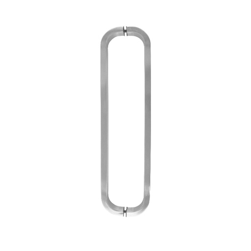 1-5/8&quot; × 3/4&quot; C ROUNDED CORNER PULL HANDLE BACK-TO-BACK - SATIN FINISH - 304 STAINLESS STEEL - MOD. CHCP030